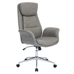 Adjustable High Back Pu Office Chair With Armrests | Grey