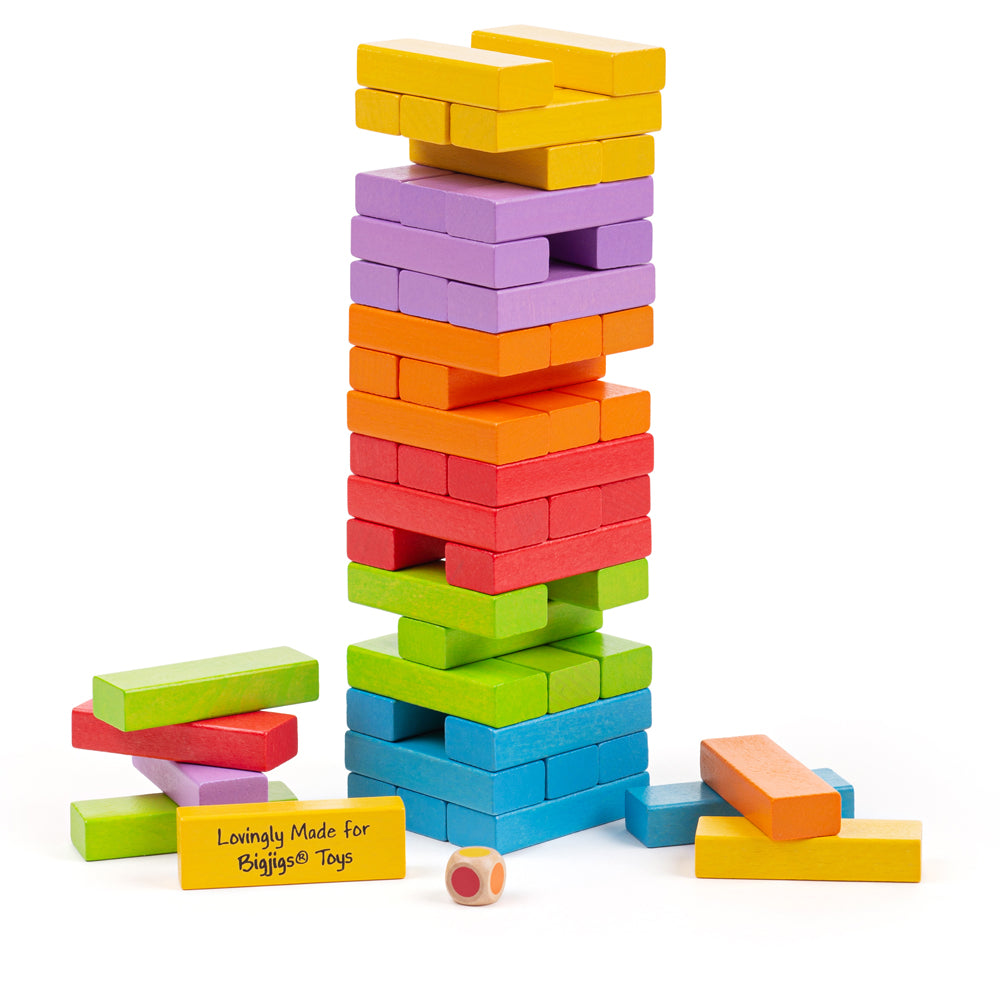 Wooden Stacking Tower Game - 54 Pieces