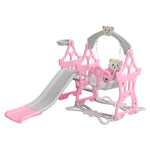 Toddler Slide And Swing Set With Basketball Hoop Indoor Outdoor Climber Playset For Kids Ages 1-3, Slide With Swing & Ball Hoop