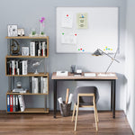 Computer Desk Dining Table Writing Table With Metal Frame | Black