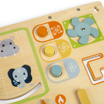 Wooden Jungle Busy Board For Toddlers