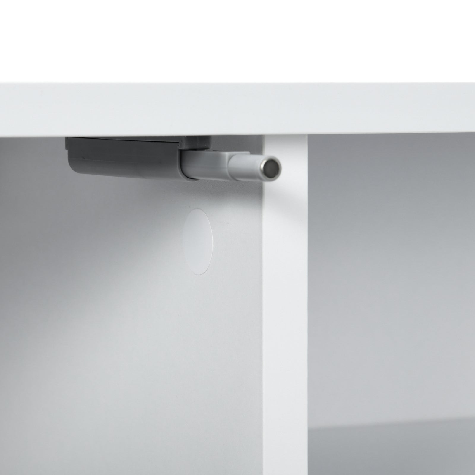 Floating Tv Unit For 60" With Shelves Cabinets | White