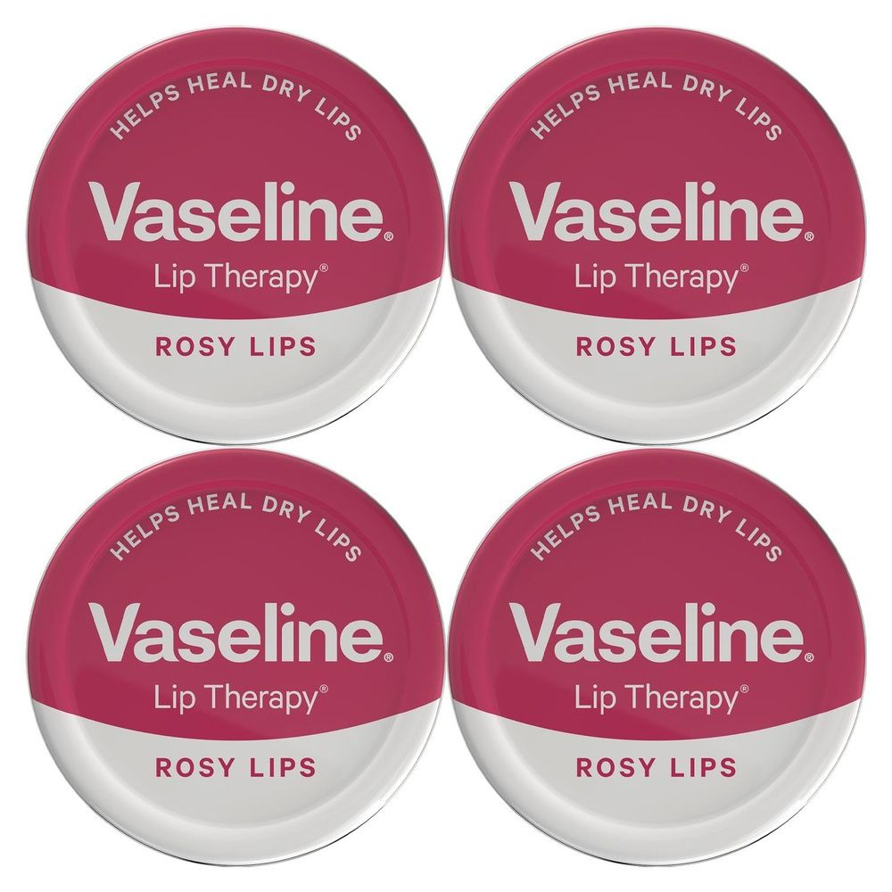 Lip Therapy Rosy Lips 20gm Petroleum Jelly Tinted Lip Balm | Set-of-4 | Pink