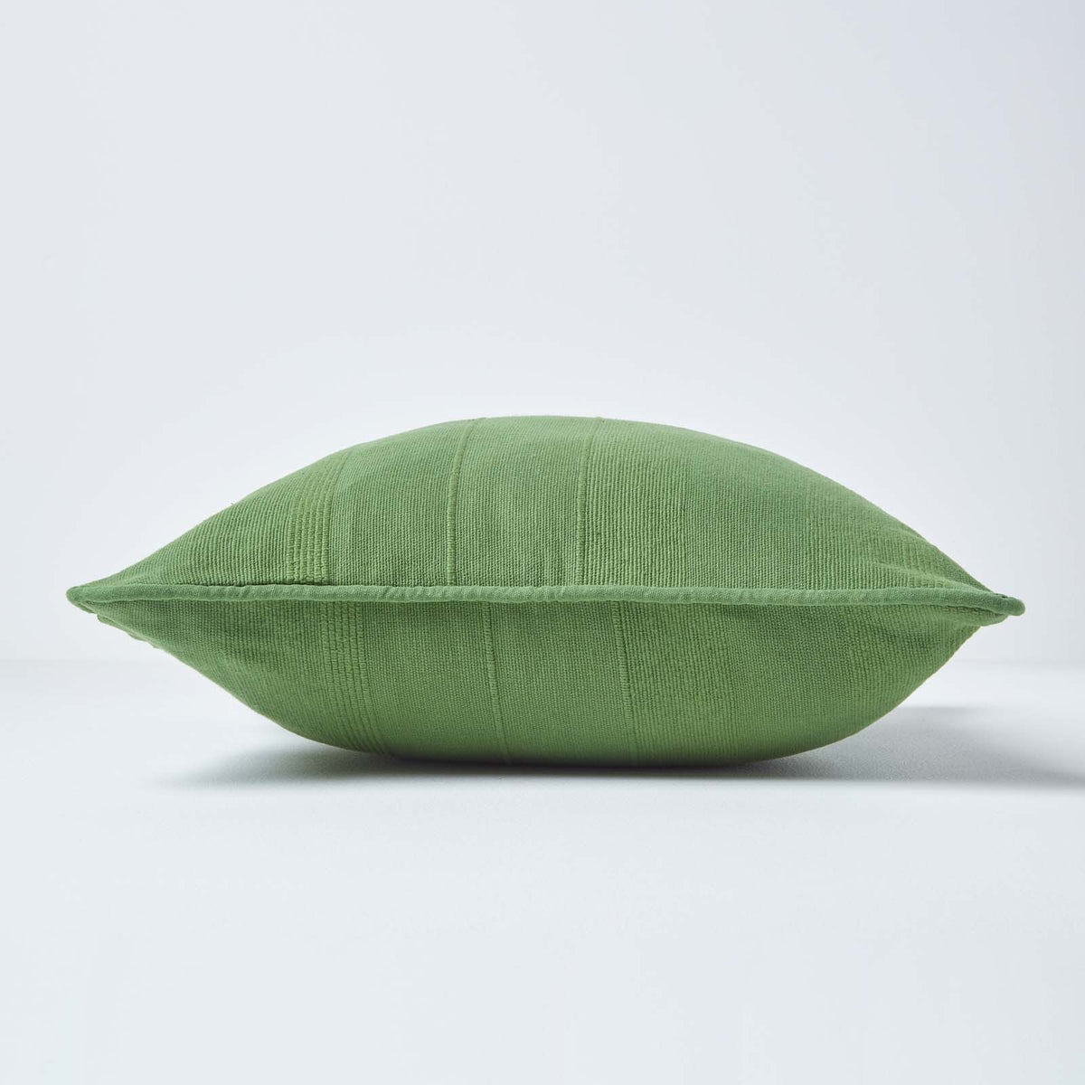 Cotton Rajput Ribbed Cushion Cover | 60cm x 60cm | Dark Olive