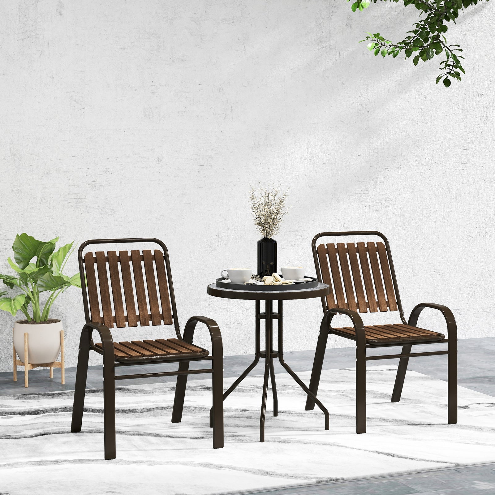 3-piece Garden Set | Dark Brown