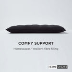 100% Cotton Seat Pads Plain Chair Cushions For Dining Room, Kitchen, Or Outdoor Garden Use | Set-of-6 | Black