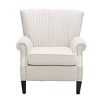 Channel Deep Cushioned Armchair With Nailhead Trim