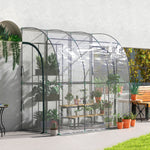 214x118x212cm Walk-in Lean-to Greenhouse