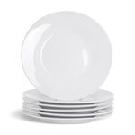 Dinner Plates White Porcelain Rim 4 Piece Set 10.5" Catering