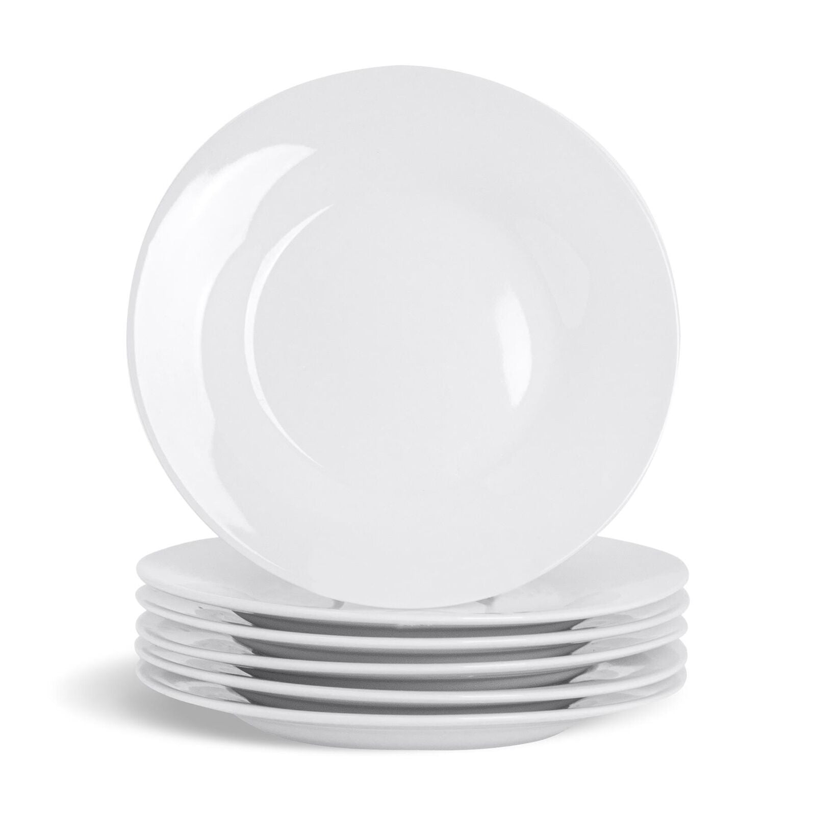 Dinner Plates White Porcelain Rim 4 Piece Set 10.5" Catering