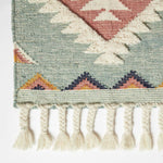 Tenali Blue Kilim Wool Rug | 200cm | Blue