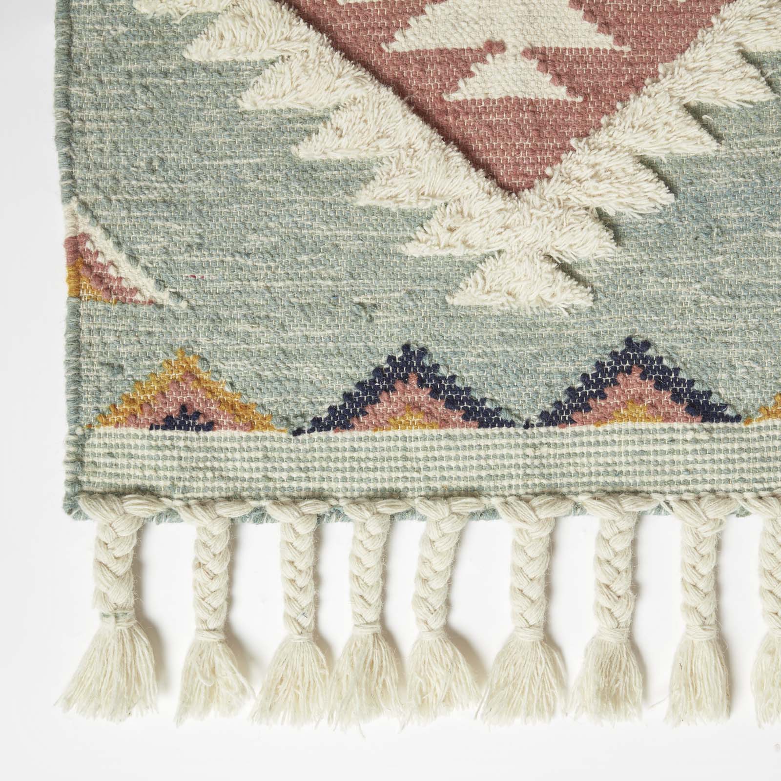 Tenali Blue Kilim Wool Rug | 200cm | Blue