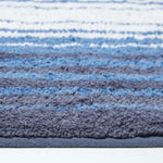 Stripe Cotton Bath Mat | 50 x 80cm | Blue & White