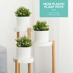 14cm Round Plant Pot Set Of 2 - Matt White