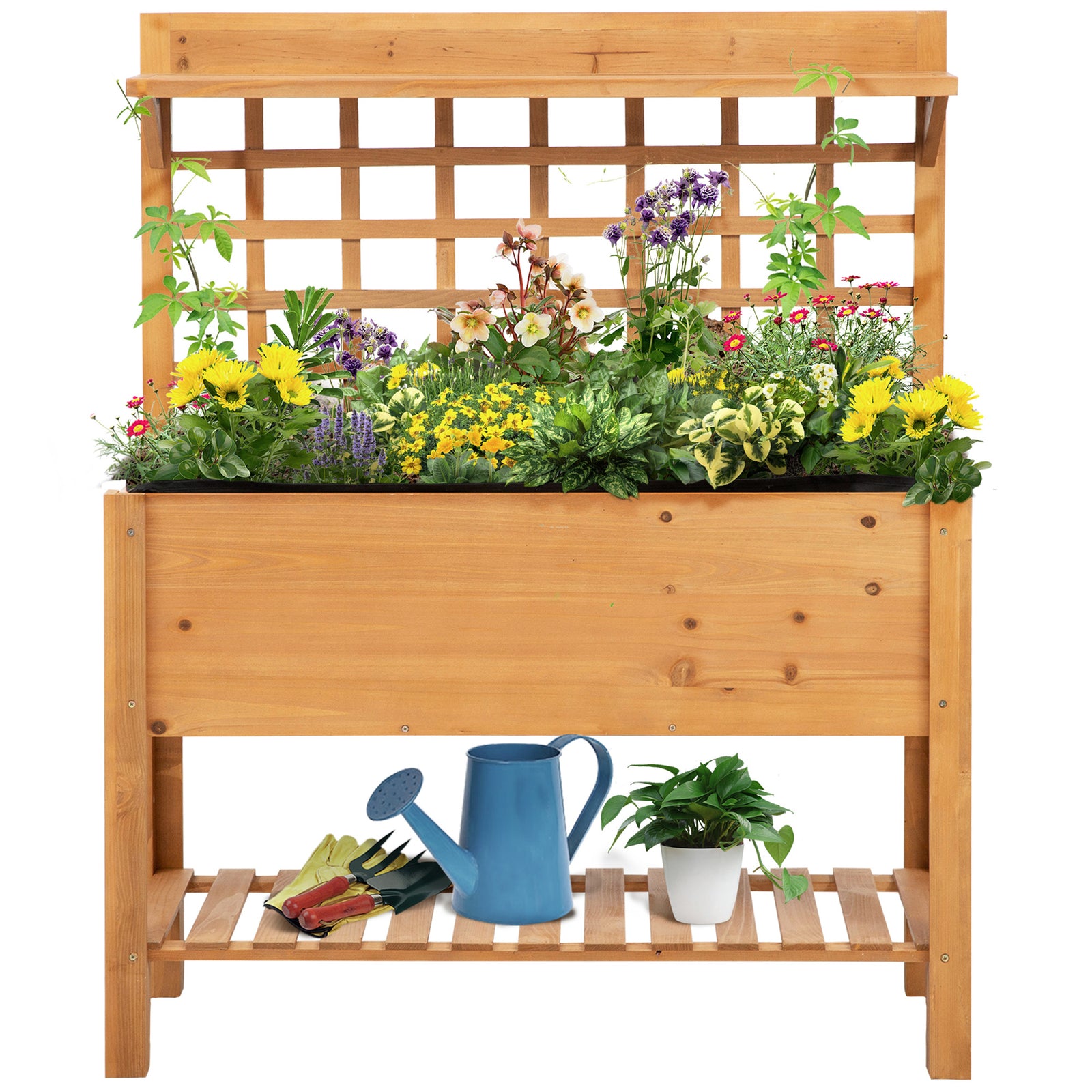 Raised Planter Garden Bed 105x40x135cm