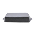 32.5cm W X 23cm D Black Rectangular Cast Iron Baking Pan