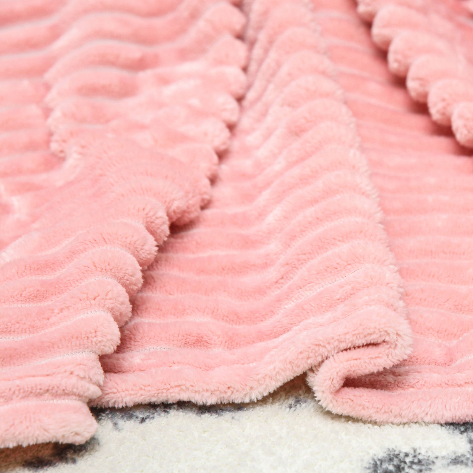 Single/king Flannel Fleece Blanket Throw Blanket For Bed | Single | Pink
