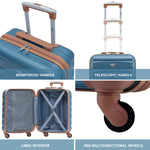 55x40x20cm Lightweight Luggage Hard Shell Cabin Suitcase 60+ Airlines Approved - Carry On Case - 4 Wheels | 55 x 40 x 20cm | Blue