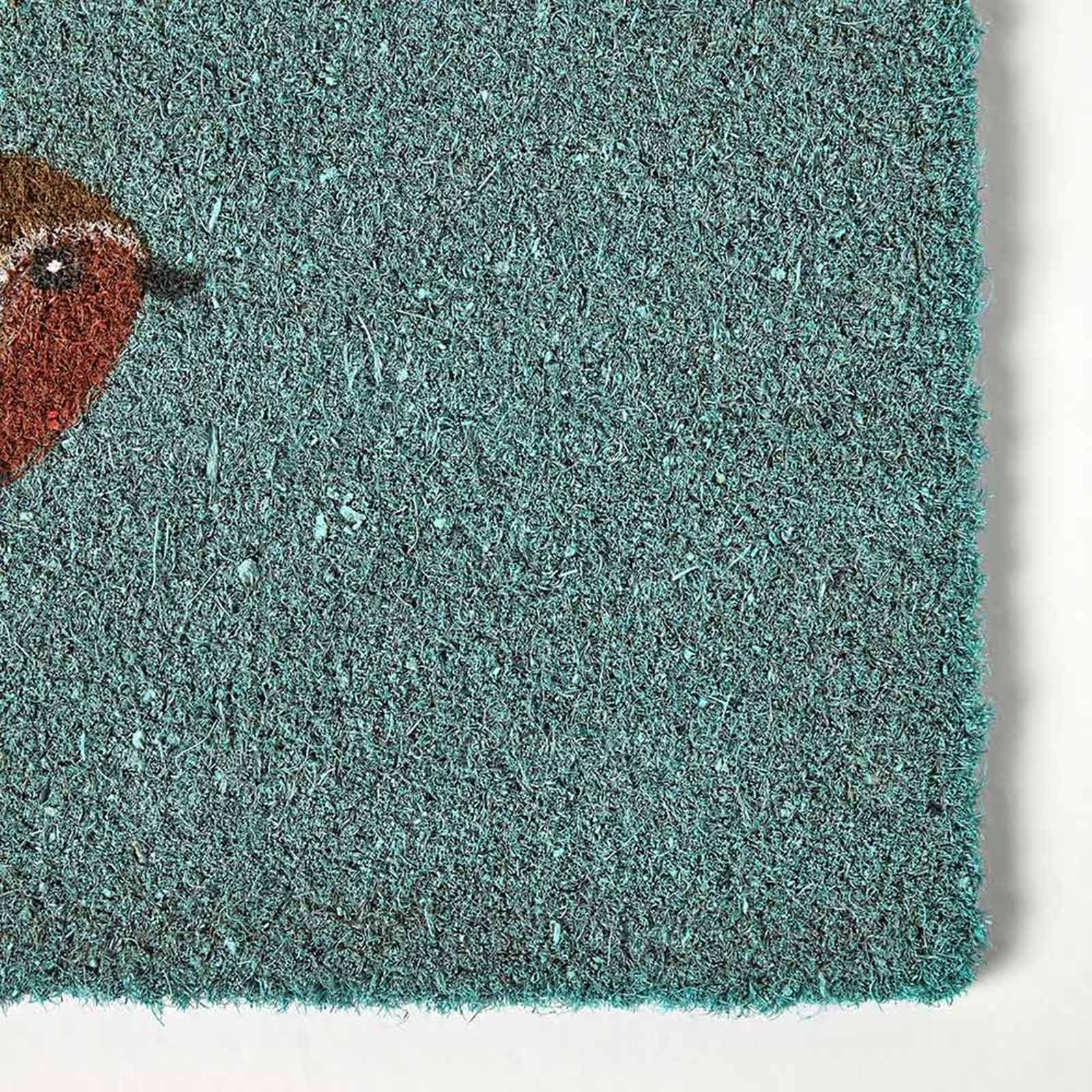 HOMESCAPES Grey Robin Non-slip Coir Doormat, 60 X 40 Cm