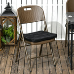 42 X 42cm Replacement Garden Seat Cushion Pad With Ties | Black