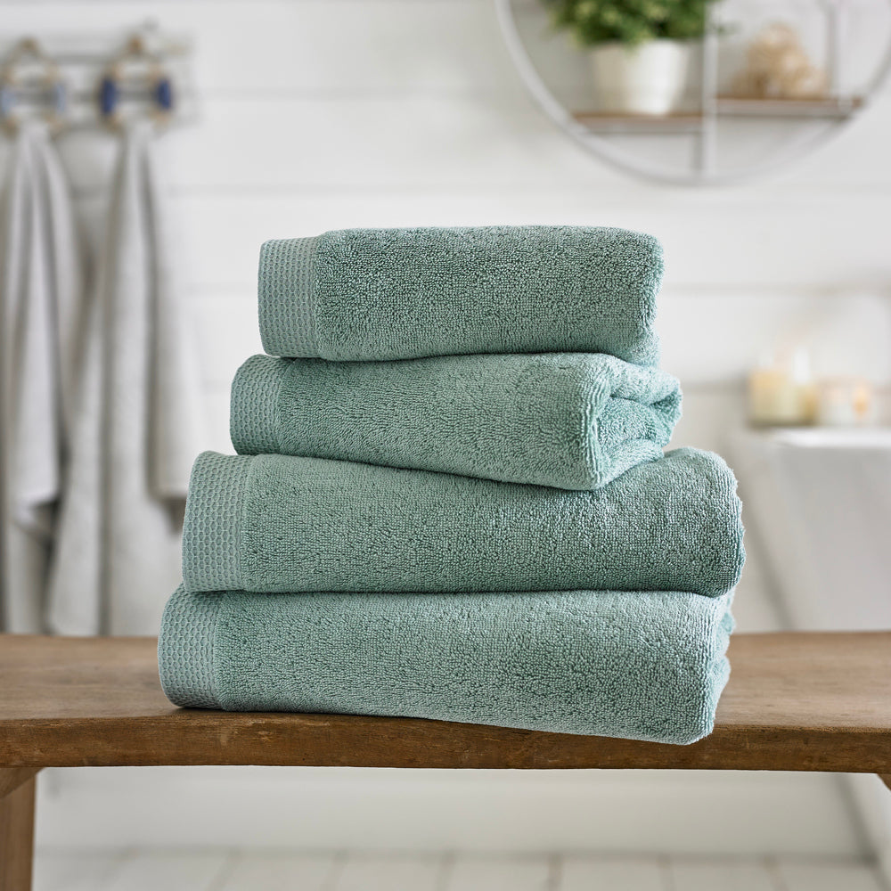 Egyptian Spa 700gm Supersoft Absorbent Cotton Towels | Hand Towel Pair | Duck Egg