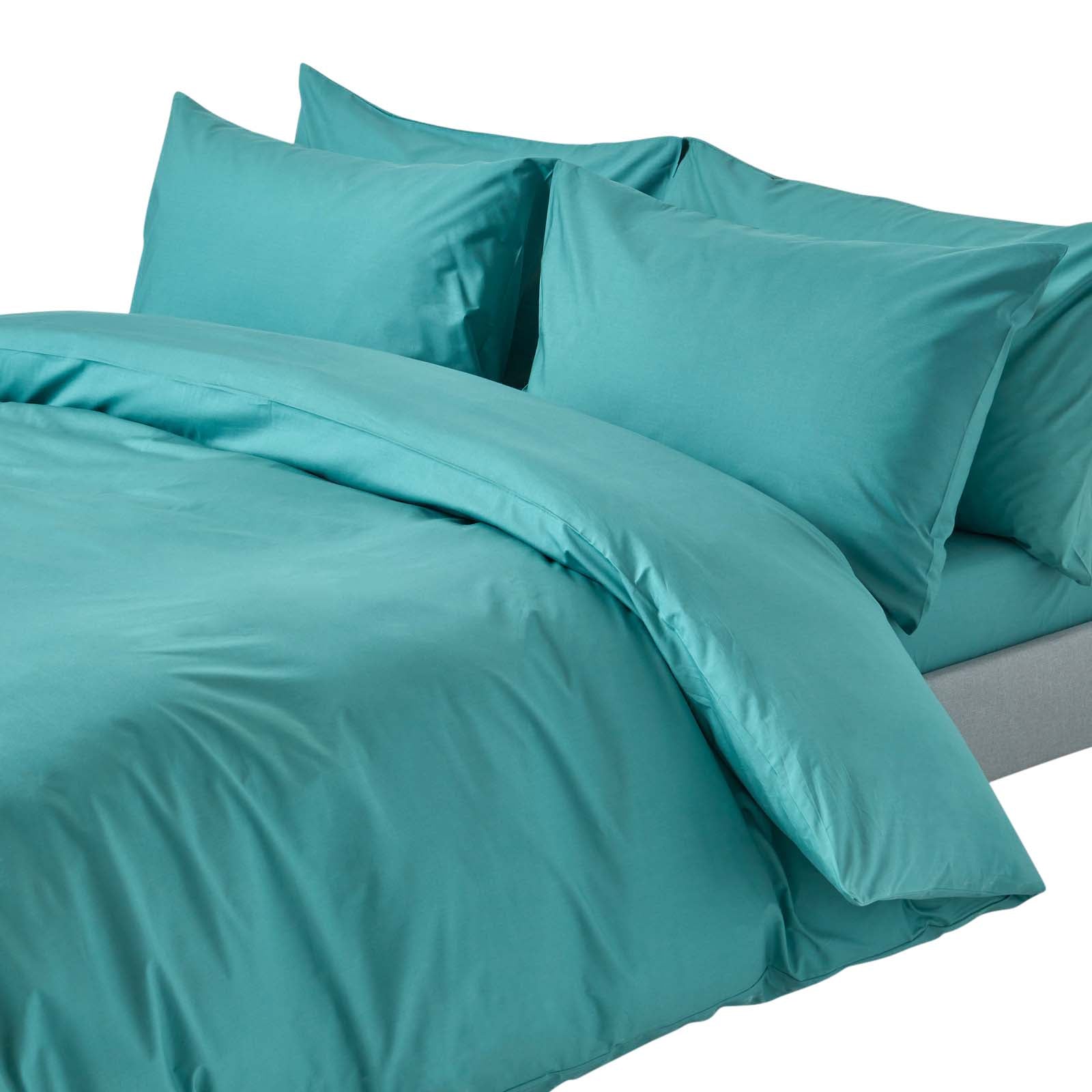 Egyptian Cotton Duvet Cover With Pillowcase, 200 Tc | Single | Teal