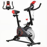 HOMCOM Indoor Exercise Bike With Adjustable Height, Resistance