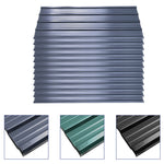 Set Of 12 Steel Corrugated Panels | Large | Gray