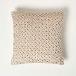 Sofia Pleated Velvet Cushion | 45cm x 45cm | Cream