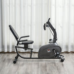 Stationary Recumbent Bike With Lcd Monitor & Pad Holder | Black
