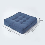 Cotton Armchair Booster Cushion | 50cm x 50cm | Navy Blue