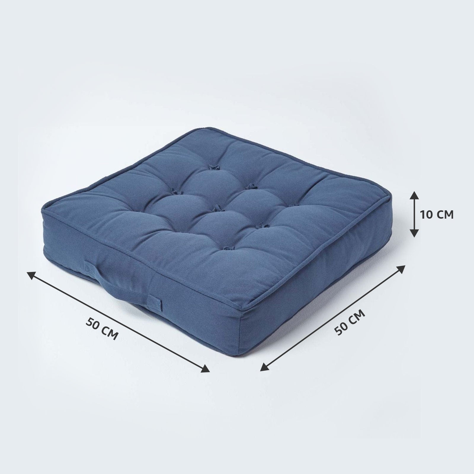 Cotton Armchair Booster Cushion | 50cm x 50cm | Navy Blue