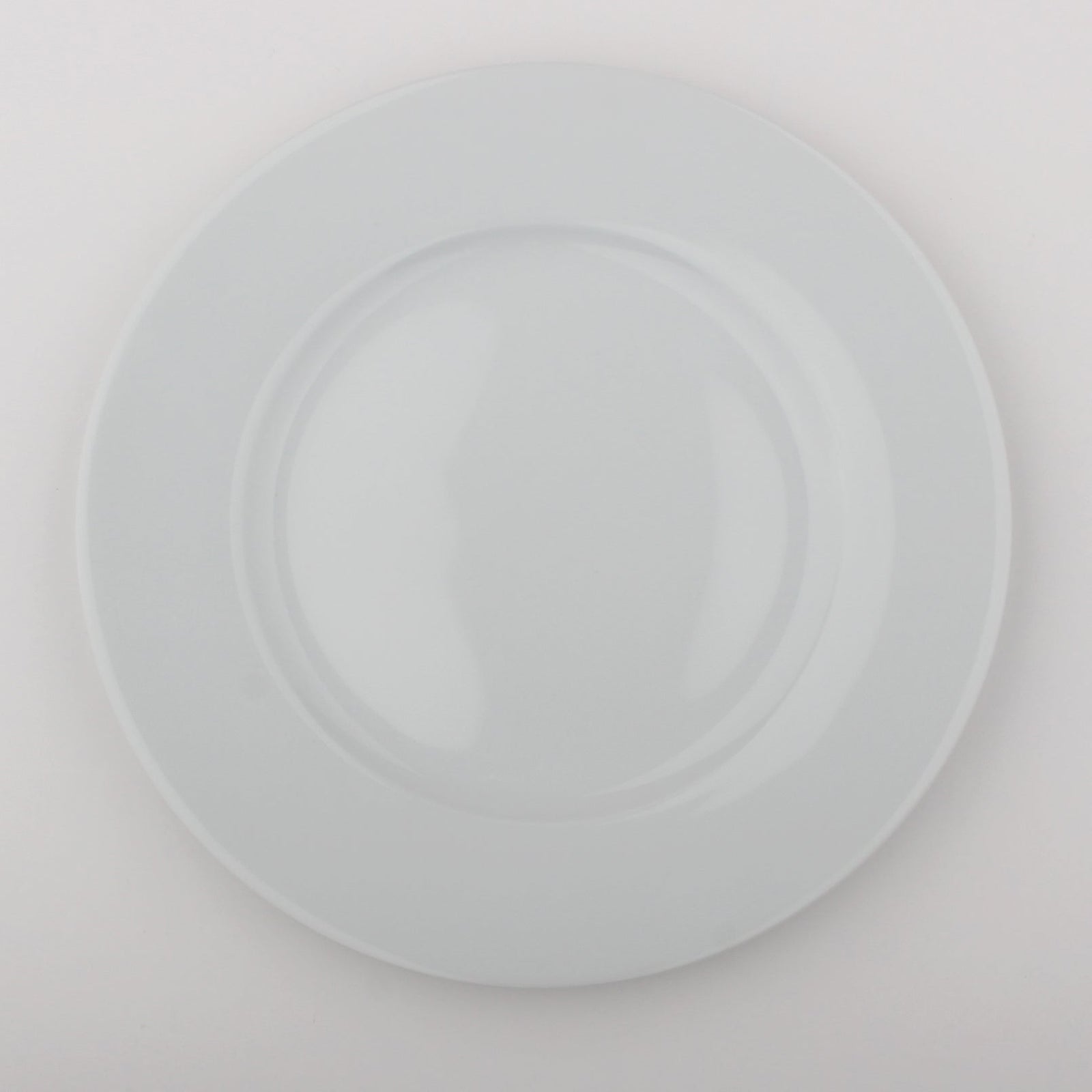 Dinner Plate White Porcelain Rim 12 Piece Set 10.5" Catering
