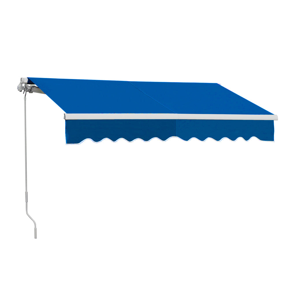 200cm W X 150cm D Outdoor Retractable Patio Awning For Window And Door | One Size | Blue