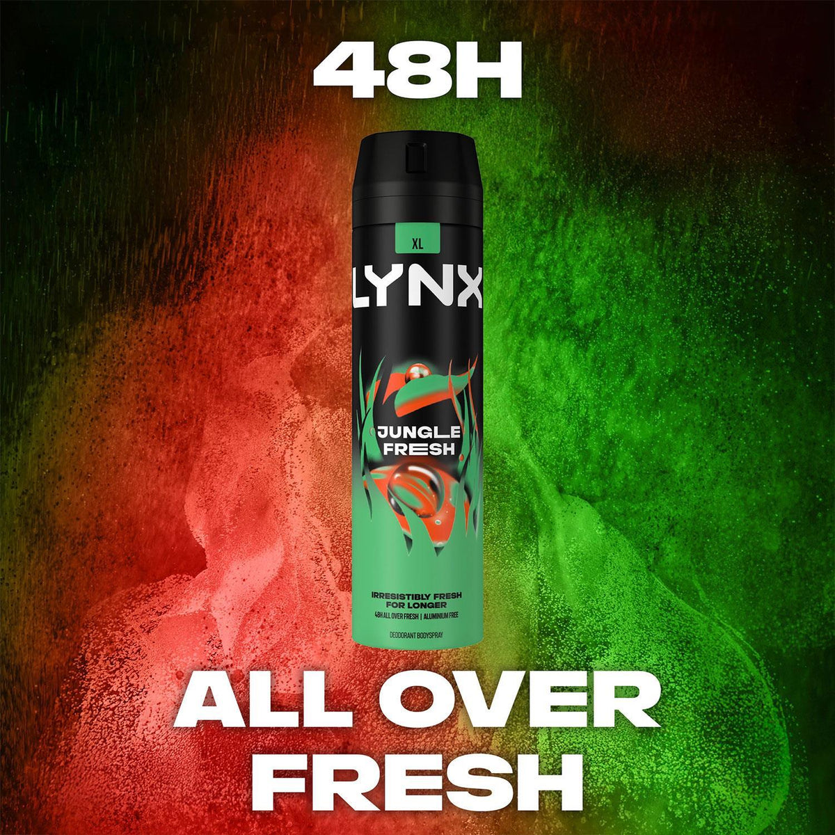 Body Spray Jungle Fresh 48h Protection High Definition Fragrance, 200ml | Set of 30