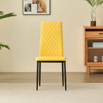 Set Of 4 Emily Faux Leather Dining Chairs - Modern Comfort And Style | Champagne