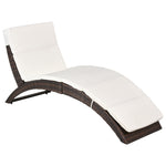 Rattan Sun Lounger Hammock With Cushion | Brown