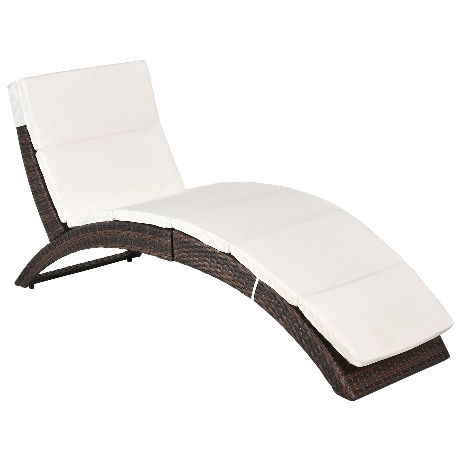 Rattan Sun Lounger Hammock With Cushion | Brown