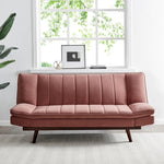 Mondaine Velvet Sofa Bed 3 Seater | Rose Gold