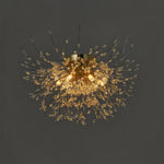 50cm Dandelion Ceiling Light Chandelier 6-light Modern Flush Mount Ceiling Light Fixture | Gold