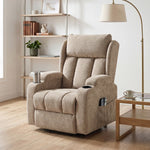 Power Recliner Chair W/ Massage And Heat, Electric Lift Chair | Brown