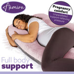 U Shaped Pregnancy Pillow, 135x75x20cm Shredded Memory Foam Full Body Maternity Cushion For Sleeping | U Shape | Pink