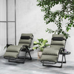 2 Pieces Zero Gravity Chairs, Reclining Folding Sun Lounger