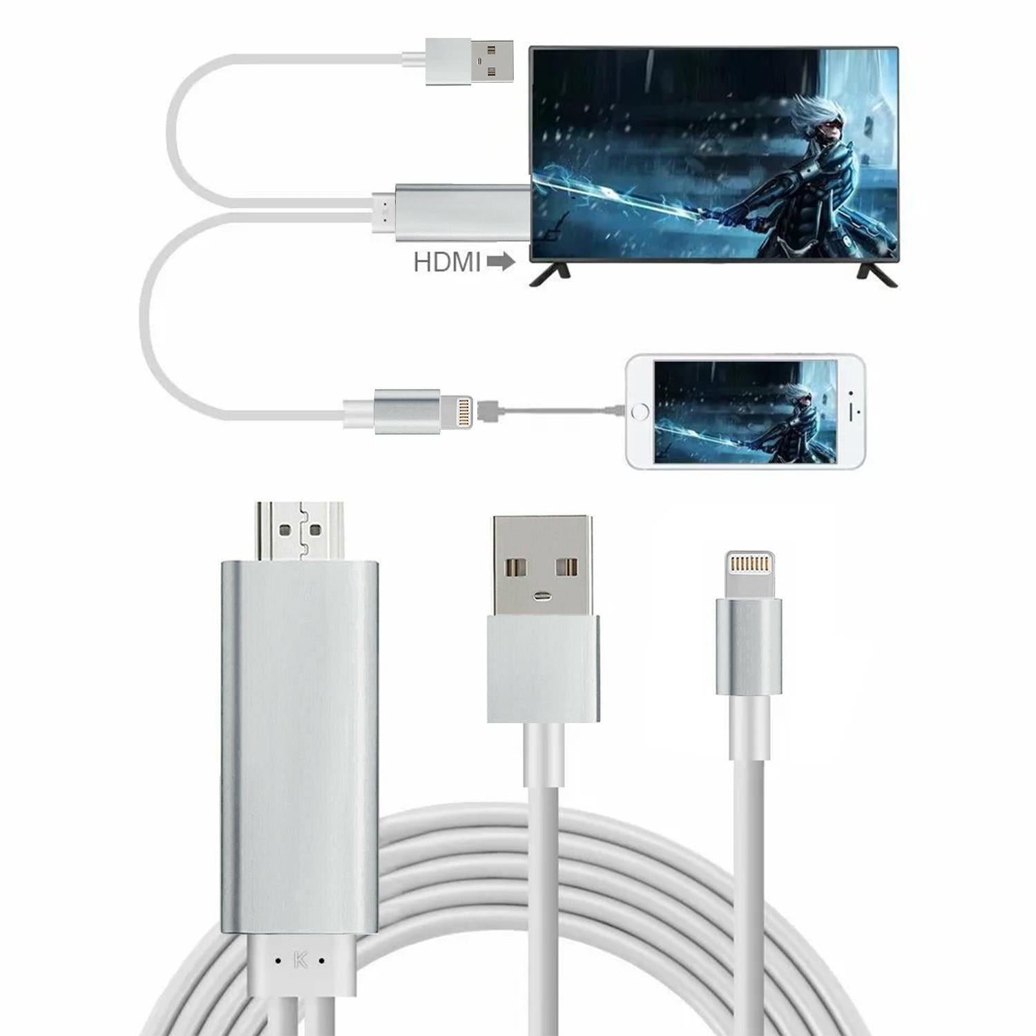 Full Hd Support Hdmi Connector Cable For Phone/pad | Silver