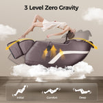 Zero Gravity Full Body Massage Chair With Heat And Handheld Remote Reclining Back, Foot Roller, Air Compression, Shiatsu Massage For Home And Office | Brown