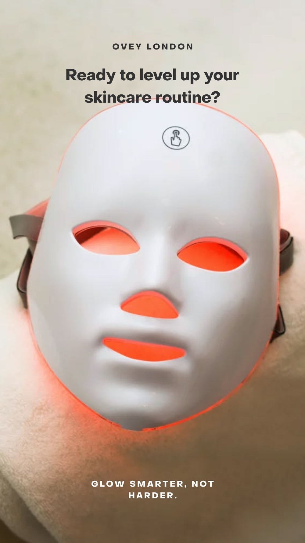 Ovey London LED Facial Beauty Mask 7 Color Light Therapy For Skin Wellness, Calming Support, And Radiance Enhancement