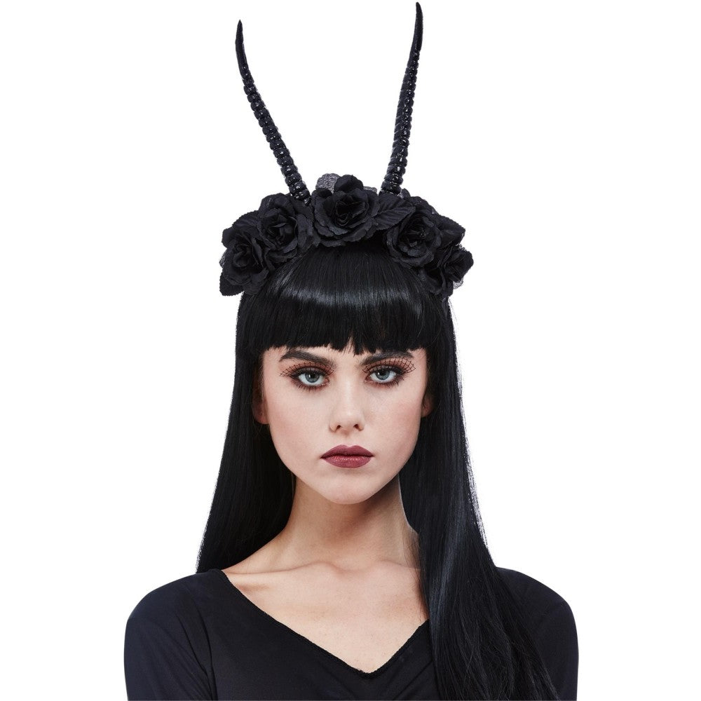 Demon Horn Flower Headband