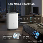 Smart 10l/12l Per Day Dehumidifier With Auto Humidity Control, 2.5l Tank & Timer – Quiet, Energy-efficient, And Portable With 360° Wheels And Laundry Drying Mode | 10l | White