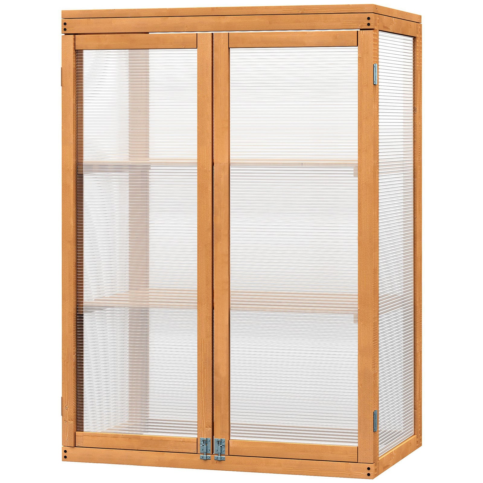 Mini Wood Greenhouse Cold Frame Plant Box (3 Types) | Yellow