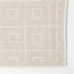 Tufted Cotton Blend Tile Design Bath Mat | 50 x 80cm | Cream